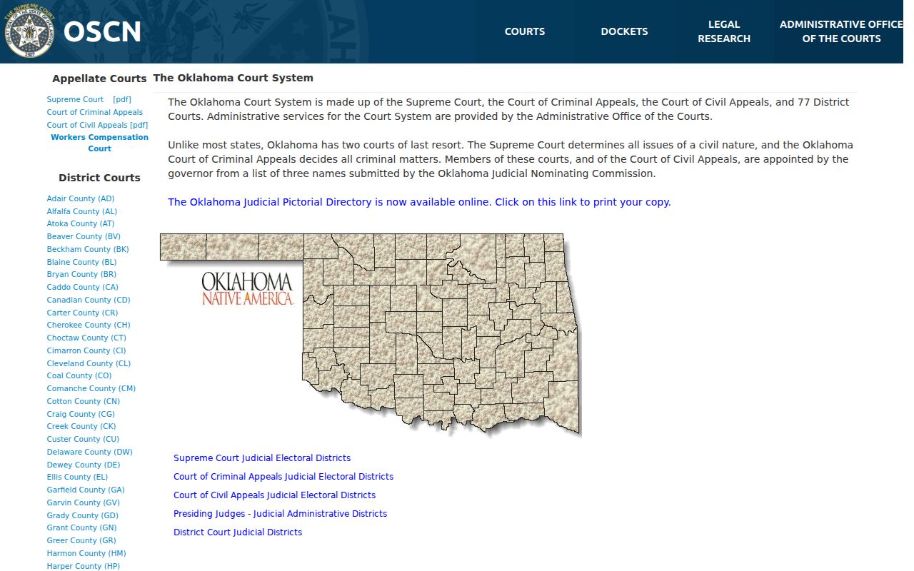 Washita County arrest warrant state court search